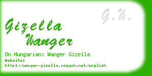 gizella wanger business card